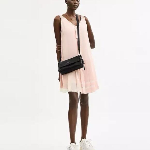 NWT Coach Etta Small Flap Shoulder Bag CCV64 Black Soft pebble leather - Picture 12 of 12